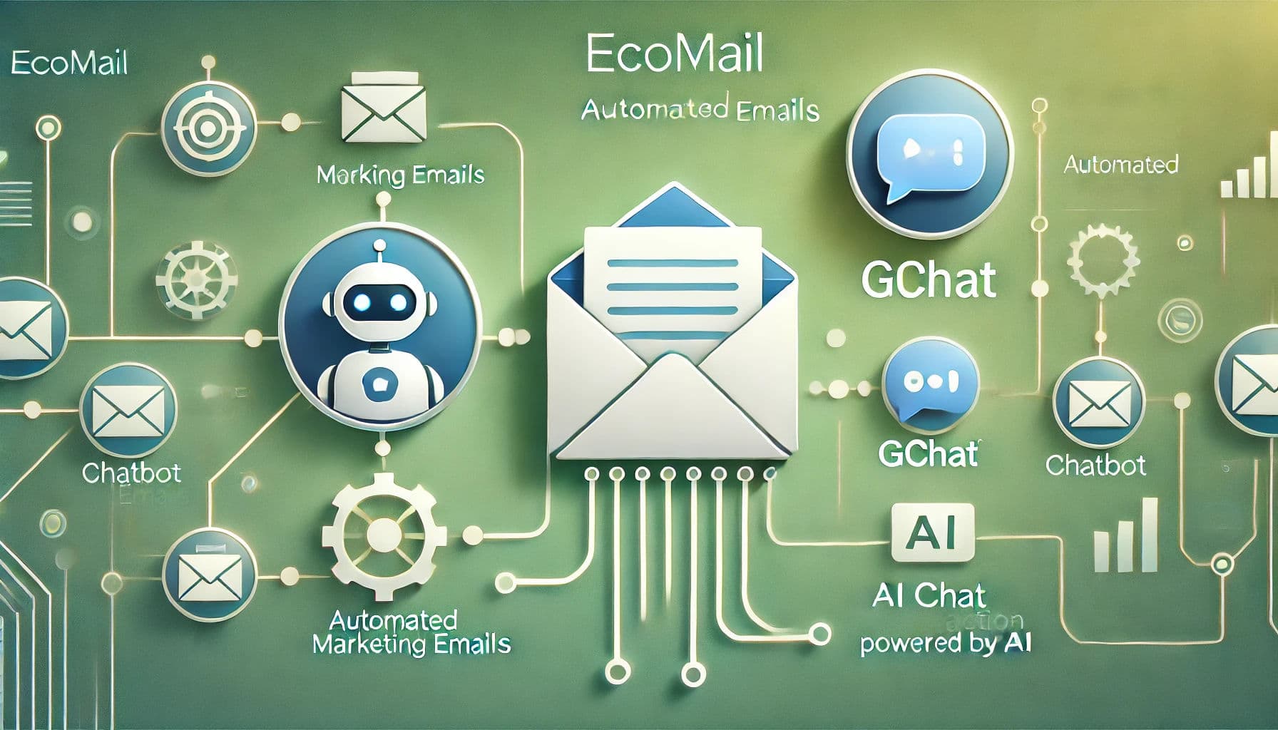 Automatizované marketingové emaily pomocou AI Chatbota GCHAT a Ecomail